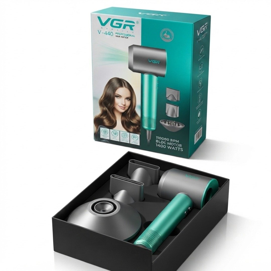VGR V-440 Professional Hair Dryer 1400W with BLDC Motor - 110000 RPM High Speed Dryer